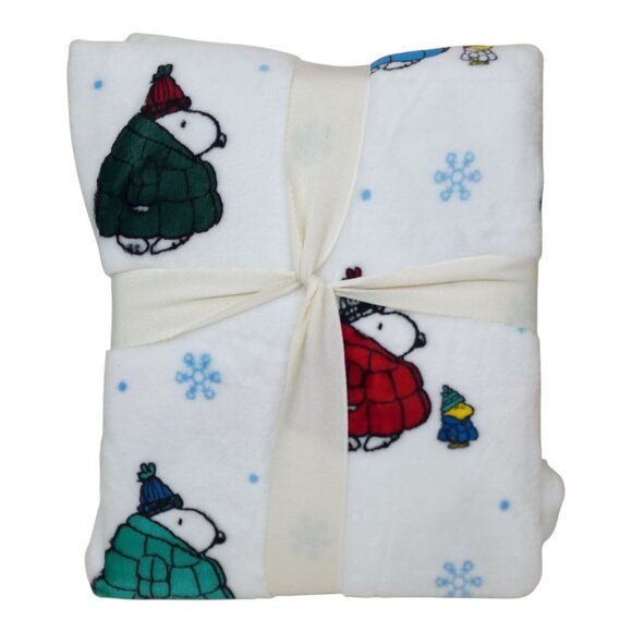 Peanuts Snoopy & Woodstock Twin Soft Plush Throw Blanket 60"x90" By Berkshire - Picture 3 of 7